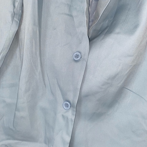 Light blue blazer with shoulder pads - Picture 2 of 4